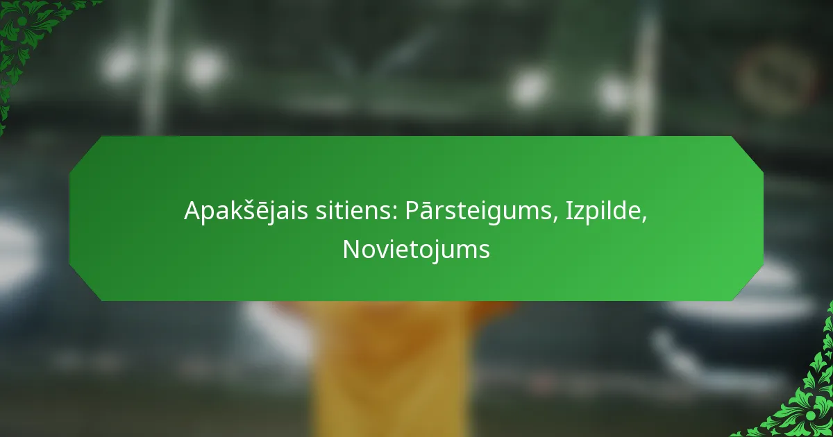 Apakšējais sitiens: Pārsteigums, Izpilde, Novietojums