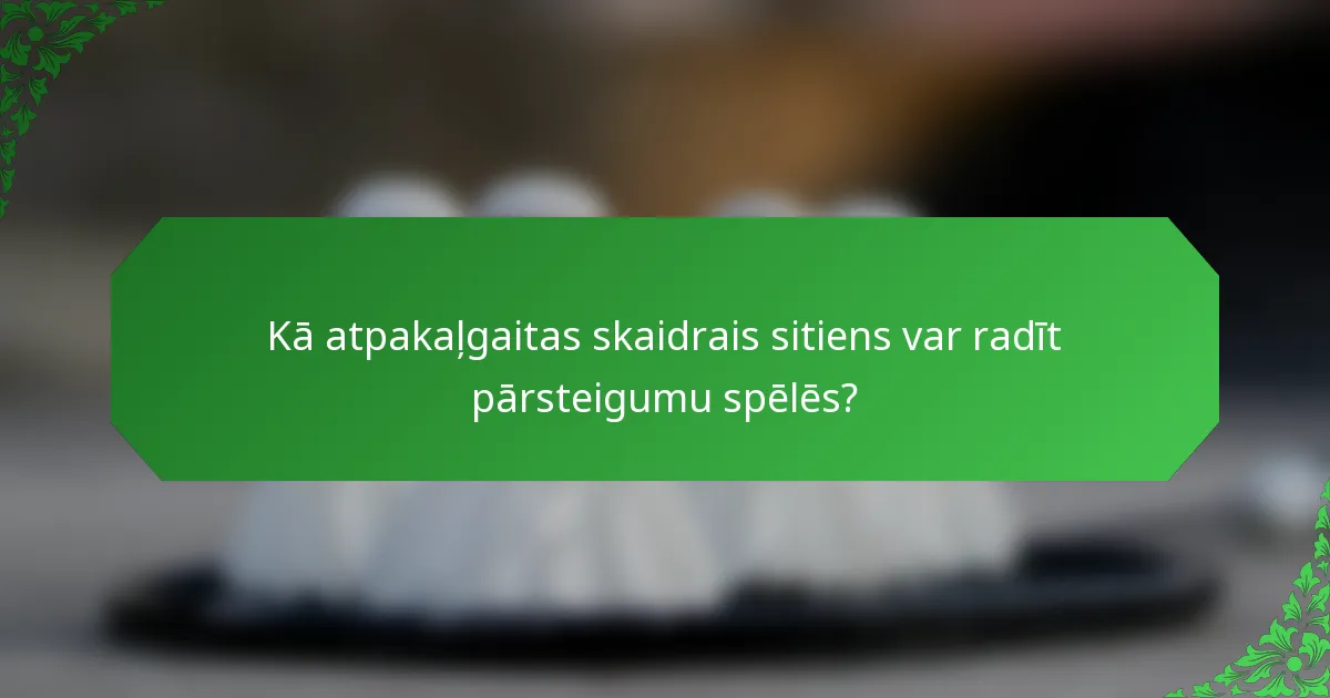 Kā atpakaļgaitas skaidrais sitiens var radīt pārsteigumu spēlēs?